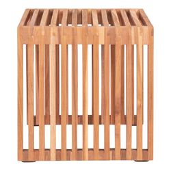 Tavolino quadrato, 40 x 40 x 40 cm, in legno di teak naturale | Collezione Pego