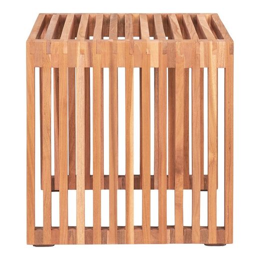 Tavolino quadrato, 40 x 40 x 40 cm, in legno di teak naturale | Collezione Pego