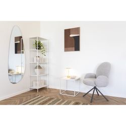 Tavolino quadrato, 45 x 45 x 45 cm, in legno e acciaio bianco | Collezione Vita