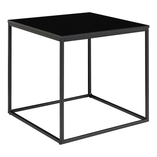 Tavolino quadrato, 45 x 45 x 45 cm, in legno e acciaio nero | Collezione Vita