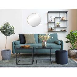 Tavolino quadrato, 45 x 45 x 45 cm, in legno e acciaio nero | Collezione Vita