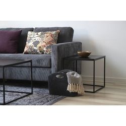 Tavolino quadrato, 45 x 45 x 45 cm, in legno e acciaio nero | Collezione Vita