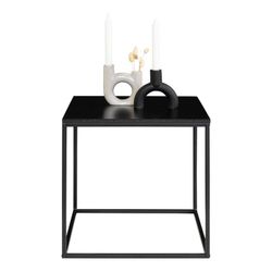 Tavolino quadrato, 45 x 45 x 45 cm, in legno e acciaio nero | Collezione Vita