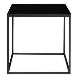 Tavolino quadrato, 45 x 45 x 45 cm, in legno e acciaio nero | Collezione Vita