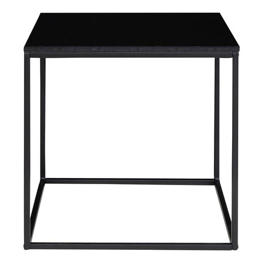 Tavolino quadrato, 45 x 45 x 45 cm, in legno e acciaio nero | Collezione Vita