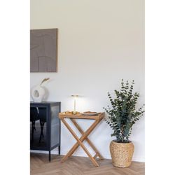Tavolo da giardino con vassoio, 60 x 40 x 70 cm, in legno di teak naturale | Collezione Ronda