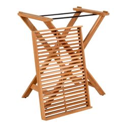 Tavolo da giardino con vassoio, 60 x 40 x 70 cm, in legno di teak naturale | Collezione Ronda