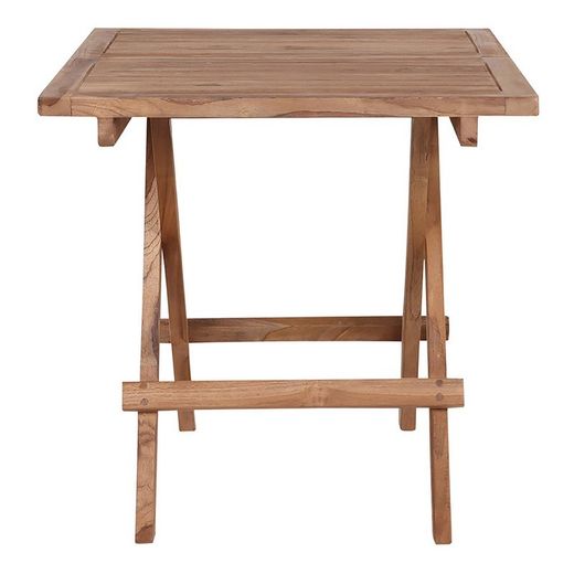 Tavolo da giardino quadrato, 50 x 50 x 50 cm, in legno di teak naturale | Collezione Bilbao