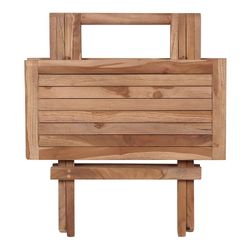 Tavolo da giardino quadrato, 50 x 50 x 50 cm, in legno di teak naturale | Collezione Bilbao