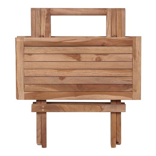 Tavolo da giardino quadrato, 50 x 50 x 50 cm, in legno di teak naturale | Collezione Bilbao