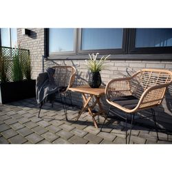 Tavolo da giardino quadrato, 50 x 50 x 50 cm, in legno di teak naturale | Collezione Bilbao