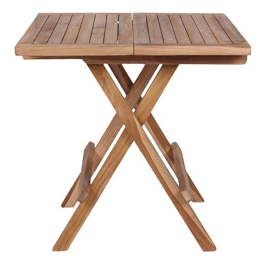 Tavolo da giardino quadrato, 50 x 50 x 50 cm, in legno di teak naturale | Collezione Bilbao