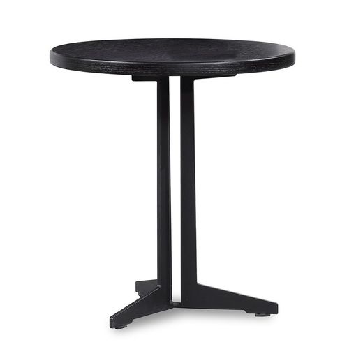 Tavolino, Ø50 x 53 cm, in legno nero | Collezione Big Oslo