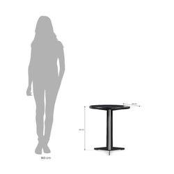 Tavolino, Ø50 x 53 cm, in legno nero | Collezione Big Oslo