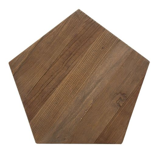 Tavolino, Ø50 x 59 cm, in olmo riciclato e acciaio in finitura naturale e argento | Collezione Gype