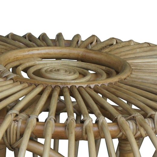 Tavolino da giardino, 73 x 73 x 39 cm, in rattan naturale | Collezione Parma