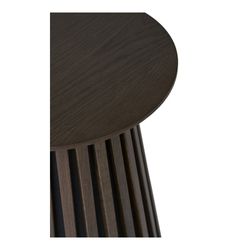 Mesa auxiliar redonda, 40 x 40 x 50 cm, de chapa de roble en natural ahumado | Colección  Osaka