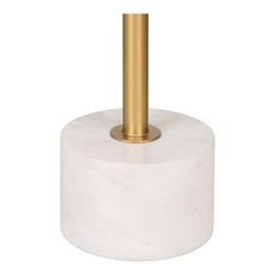 Tavolino rotondo, 41 x 41 x 58 cm, in acciaio dorato | Collezione Lecco