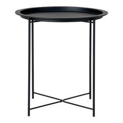 Tavolino rotondo, 47 x 47 x 50 cm, in acciaio nero | Collezione Bastia