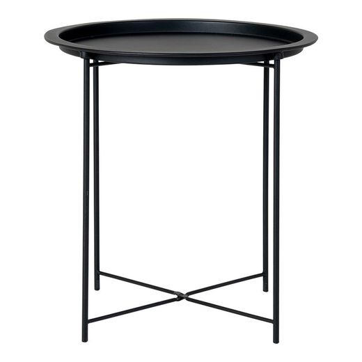 Tavolino rotondo, 47 x 47 x 50 cm, in acciaio nero | Collezione Bastia
