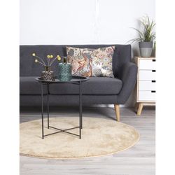 Tavolino rotondo, 47 x 47 x 50 cm, in acciaio nero | Collezione Bastia