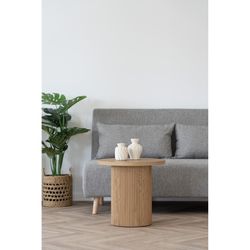 Tavolino rotondo, 48 x 48 x 45 cm, in legno naturale | Collezione Boavista