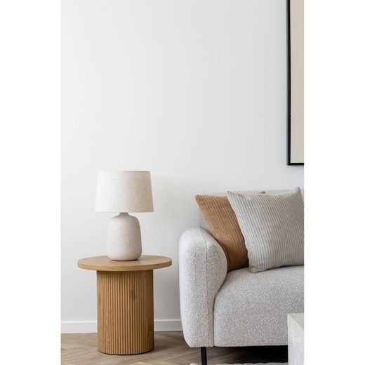 Tavolino rotondo, 48 x 48 x 45 cm, in legno naturale | Collezione Boavista
