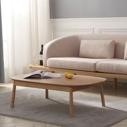 Tavolo da salotto, 110 x 70 x 32,5 cm, in legno di frassino | Collezione Serie Lezquer