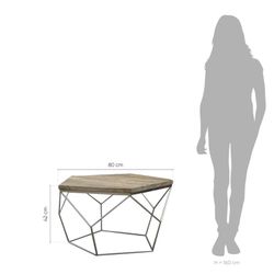 Mesa de centro, 80 x 80 x 42 cm, de madera