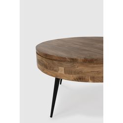Tavolo da salotto, 90 x 90 x 50 cm, in legno di acacia naturale | Collezione Kali