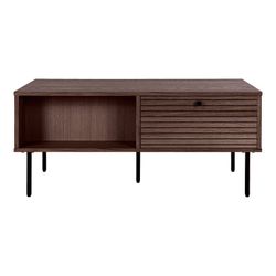 Tavolo da salotto rettangolare, 100 x 50 x 45 cm, in impiallacciato di rovere naturale fumé | Collezione Kyoto