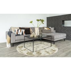 Tavolo da salotto rettangolare, 60 x 90 x 45 cm, in legno e acciaio nero | Collezione Vita