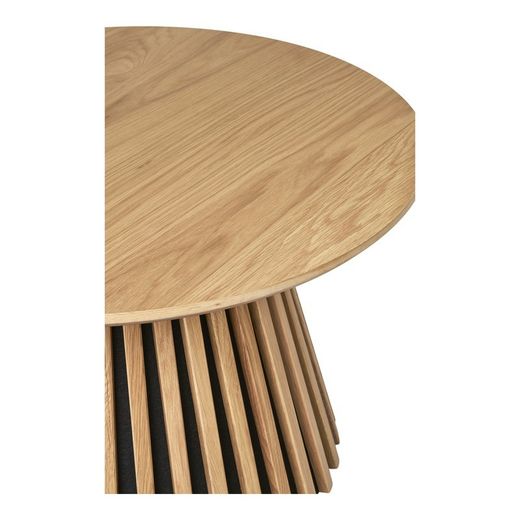 Tavolo da salotto rotondo, 70 x 70 x 45 cm, in legno di rovere naturale | Collezione Osaka