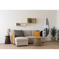Tavolo da salotto rotondo, 70 x 70 x 45 cm, in legno di rovere naturale | Collezione Osaka