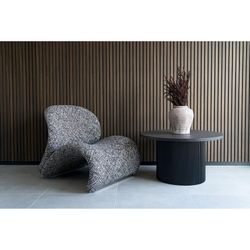 Tavolo da salotto rotondo, 80 x 80 x 45 cm, in legno colore marrone scuro | Collezione Boavista
