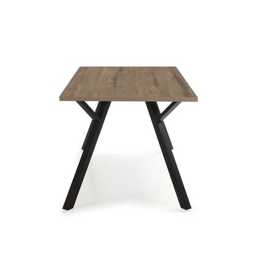 Tavolo da pranzo, 160 x 90 x 76 cm, in legno color noce e nero | Collezione Paola