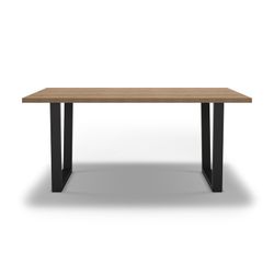 Tavolo da pranzo, 180 x 100 x 75 cm, in legno e metallo in finitura naturale e nera | Collezione Francesca