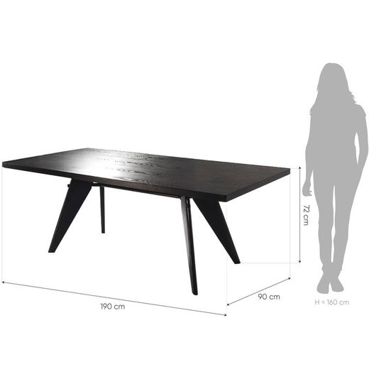 Tavolo da Pranzo, 190 x 90 x 72 cm, rettangolare | Collezione Mamba