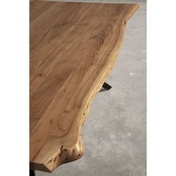 Tavolo da pranzo, 200 x 100 x 76 cm, in legno di acacia naturale | Collezione Mudri