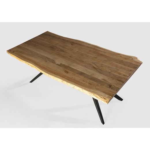 Tavolo da pranzo, 200 x 100 x 76 cm, in legno di acacia naturale | Collezione Mudri
