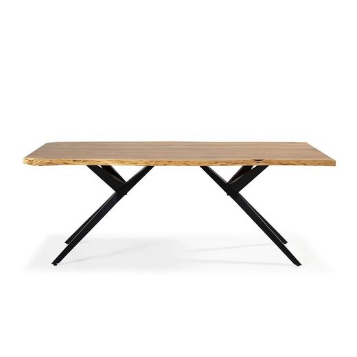 Tavolo da pranzo, 200 x 100 x 76 cm, in legno di acacia naturale | Collezione Mudri