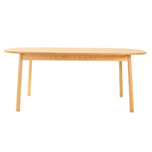 Mesa de comedor. Madera natural (180  x  95  x  72,5 cm) |  Colección Serie Beksand