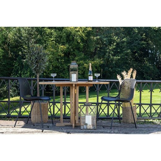 Tavolo da giardino, 120 x 60 x 75 cm, in legno di teak naturale | Collezione Huelva