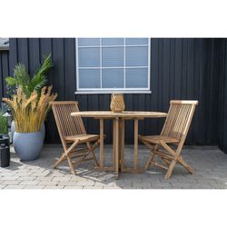 Tavolo da giardino, 120 x 60 x 75 cm, in legno di teak naturale | Collezione Huelva