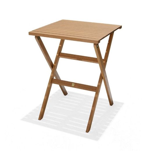 Tavolo da giardino in legno naturale, 56 x 56 x 74 cm | Collezione Milano