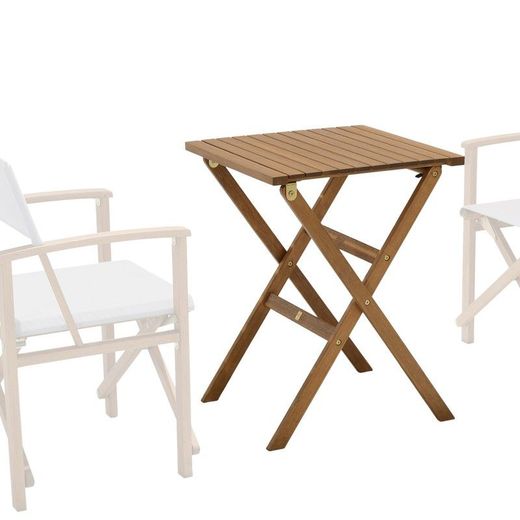 Tavolo da giardino in legno naturale, 56 x 56 x 74 cm | Collezione Milano