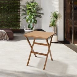 Tavolo da giardino in legno naturale, 56 x 56 x 74 cm | Collezione Milano