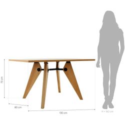 Rechteckiger Esstisch Pí¤rumm Vega 130 x 80 x 73 cm