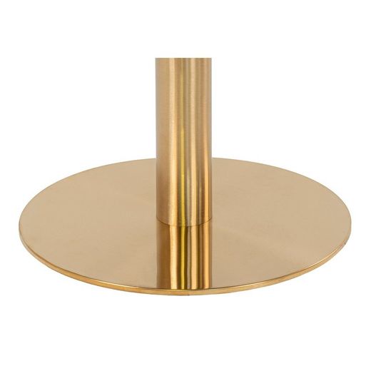 Tavolo da pranzo rotondo, 70 x 70 x 75 cm, in legno effetto marmo bianco | Collezione Bolzano