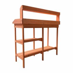Mesa de Jardinería Gardiun Kalvin 44x116x125 cm en Madera Natural – Diseño Elegante para Tu Espacio Exterior
